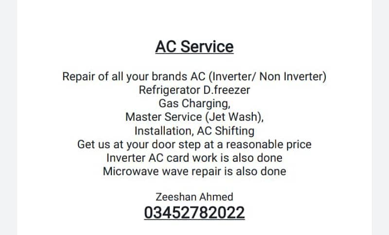 AC Repair maintenance and service 1