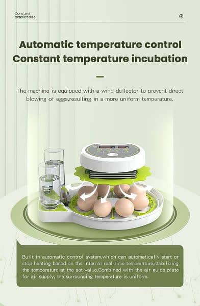 8/12/18/35 eggs incubator automatic dual power 10