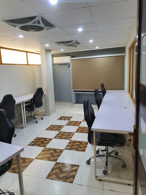VIP LAVISH FURNISHED OFFICE FOR RENT 55 PERSON SETTING PHASE 2 EXT 24&7 TIME 15