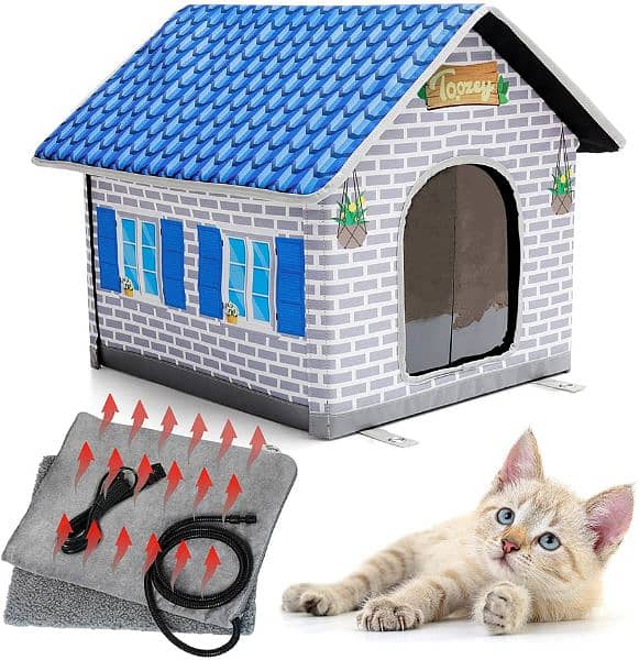 Toozey Heated Cat House 0