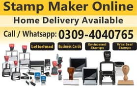 Stamp Maker Online, Stamp Making in Lahore Business Cards Letterhead