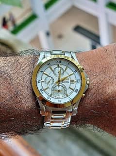 Seiko/ Seiko Premier /men watch /analogue wheel style watch/golden