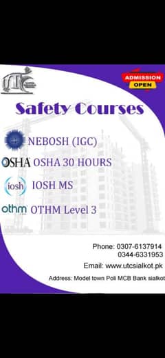 Computer Course/IT Office/Graphic Designing/Health And Safety Course