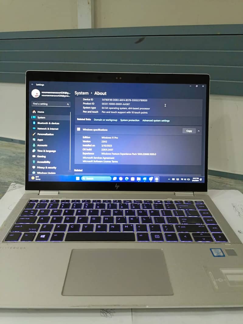 HP Laptop Core i7, vpro 8th Generation 2