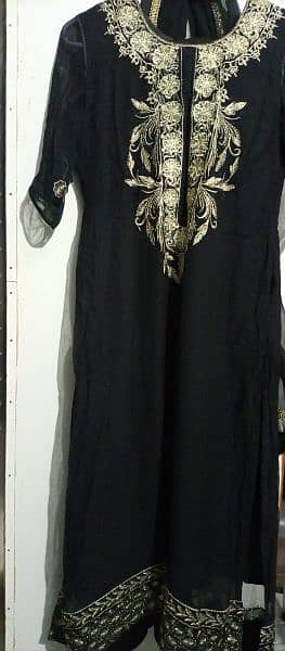 preloved black nd elegant dress 3 piece 1