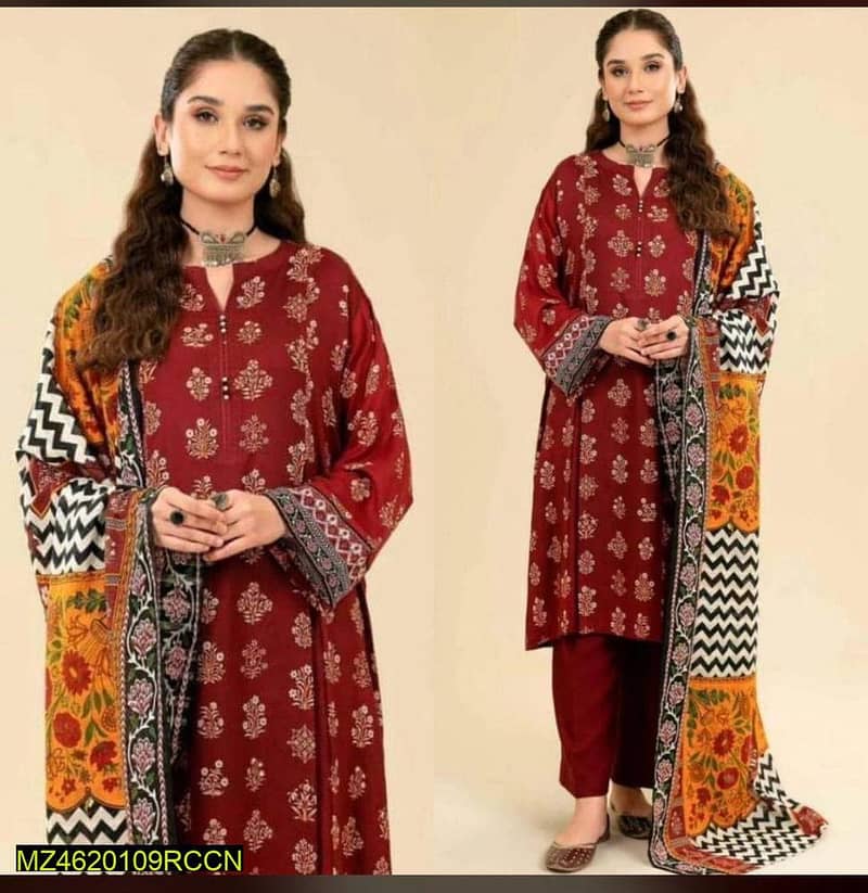 3 pc womens unstiched lawn suits /Embroidered lawn suits for sale 8