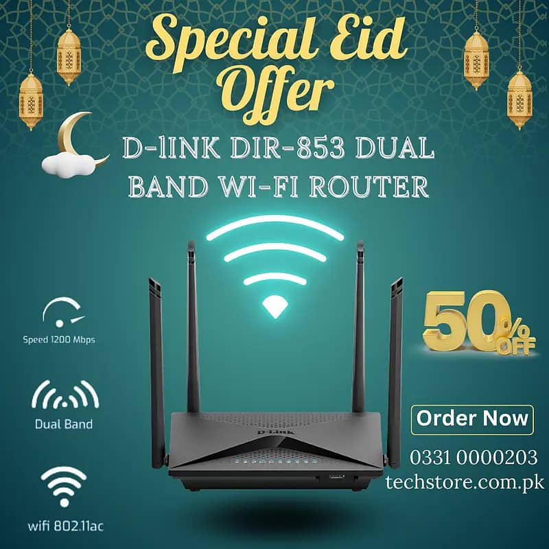 D-Link Wifi Router DIR-853 AC1300 MU-MIMO WiFi Router (Branded used) 0