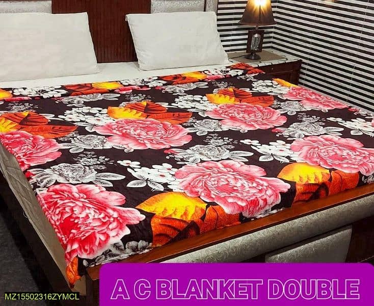 Ac Fleece Double Bed Blankets (Premium) 5