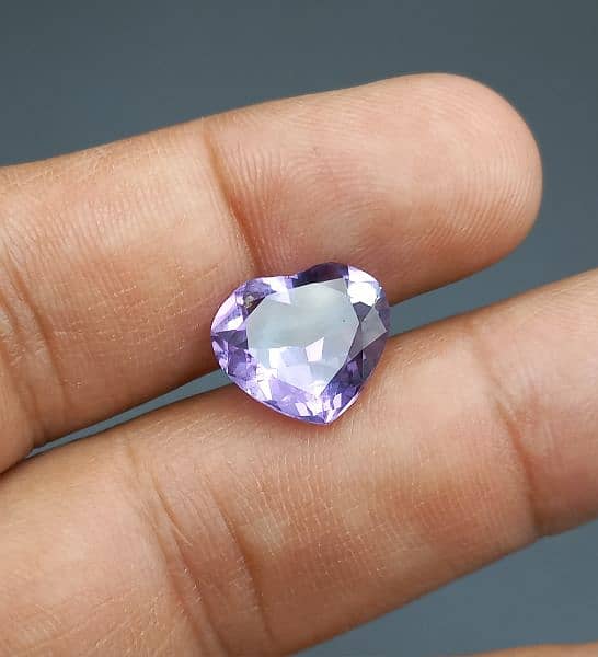Faceted heart-shaped Amethyst 1