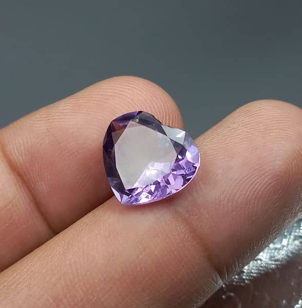 Faceted heart-shaped Amethyst 2