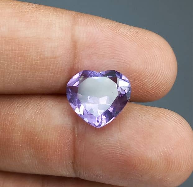Faceted heart-shaped Amethyst 3