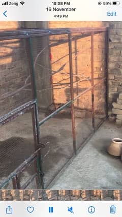 BIrds cage 3side iron cage with 16 handi for sale