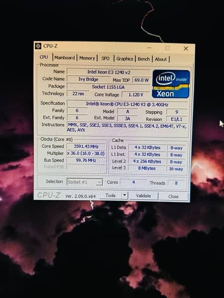 Xeon E3 1240 v2 (i7 3rd generation) + MSI H61+ 12gb Ram combo 3