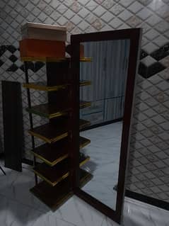 shoe rack with mirror