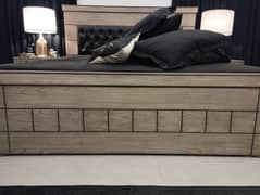 Ash Wood Bed Set For Sale