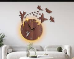 fairy design laminated wall clock with backlight