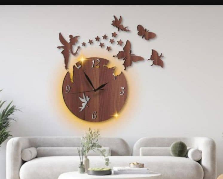 fairy design laminated wall clock with backlight 0