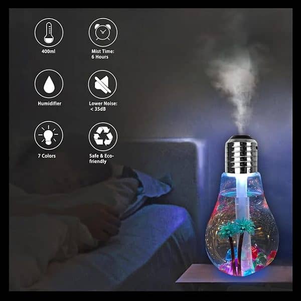 USB Air Humidifier | Bulb Humidifier Lamp Shape 2