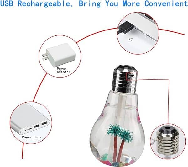 USB Air Humidifier | Bulb Humidifier Lamp Shape 3