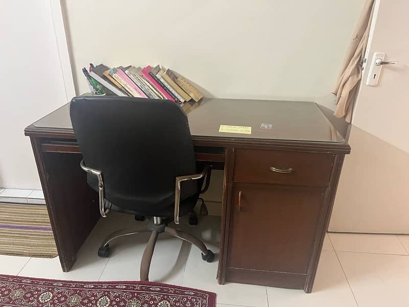 wooden study table with chair 2