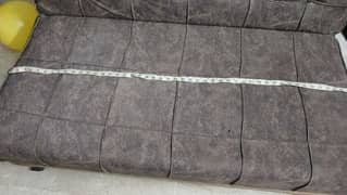 sofa come bed in chocolate brown color