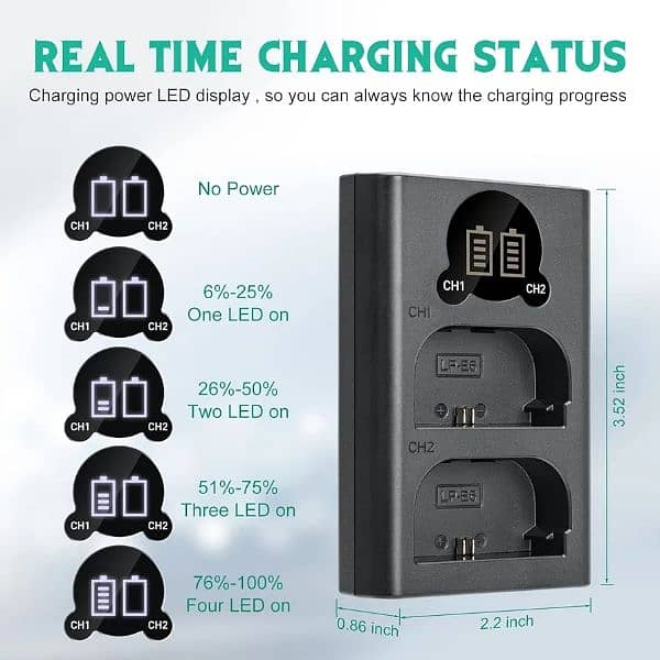 Dual Charger for DSLRs, Mirrorless cameras Sony Canon Nikon 0