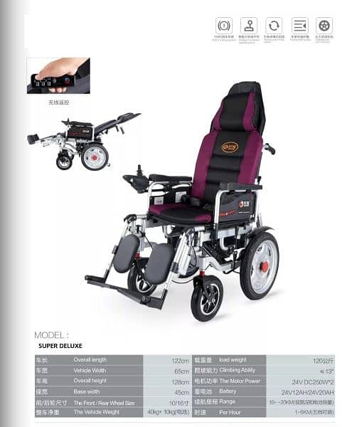 Foldable Electrical automatic powered Wheelchair wheelchais 2