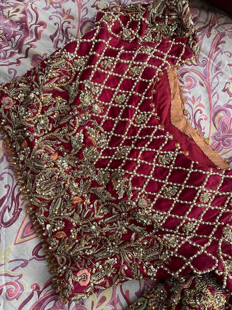 Designer Bridal Lehnga|Red Barat Dress|Preloved Wedding Dress 14