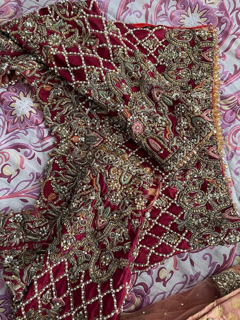 Designer Bridal Lehnga|Red Barat Dress|Preloved Wedding Dress 7