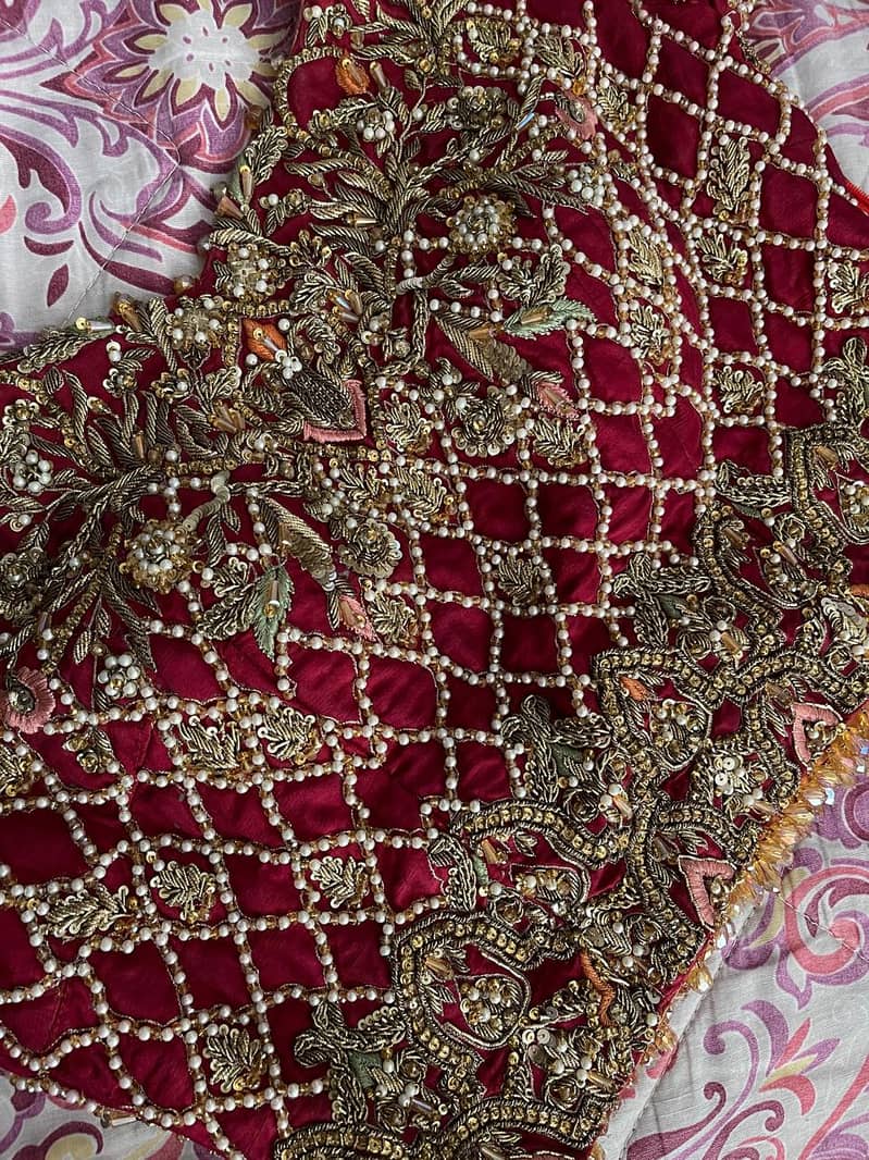 Designer Bridal Lehnga|Red Barat Dress|Preloved Wedding Dress 8