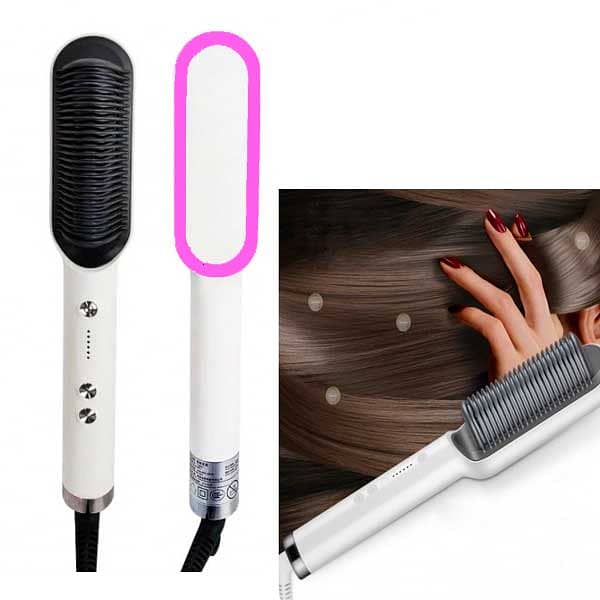 Hair Brush - Hair straightener Ceramic Heated 03334804778 1