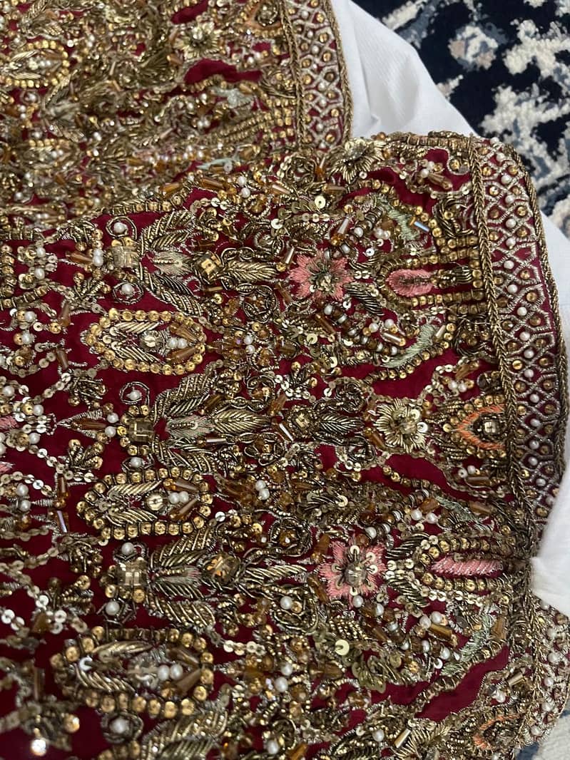 Designer Bridal Lehnga|Red Barat Dress|Preloved Wedding Dress 15