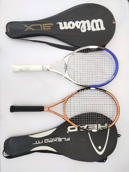 Tennis Raquets. Wilson BLX Prostaff  &  Head flexpoint Radical 19