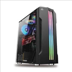 HUNTER BLACK GAMING PC CASE  WITH 2 RGB FANS