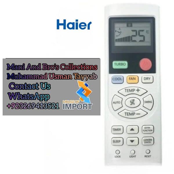 AC Remote Genuine and Universal Brand available 03269413521 6