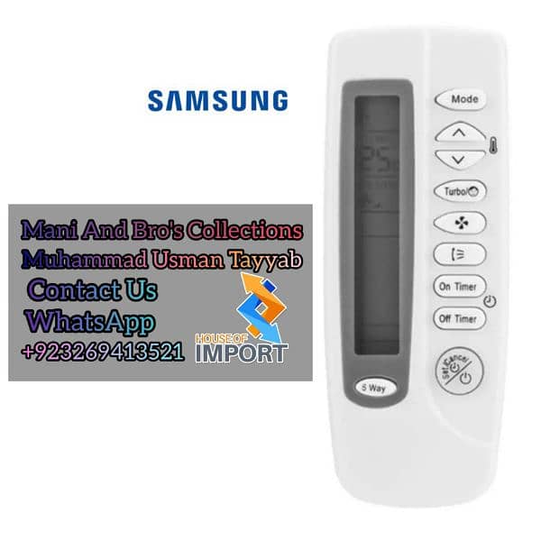 AC Remote Genuine and Universal Brand available 03269413521 10