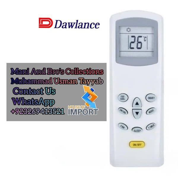AC Remote Genuine and Universal Brand available 03269413521 14