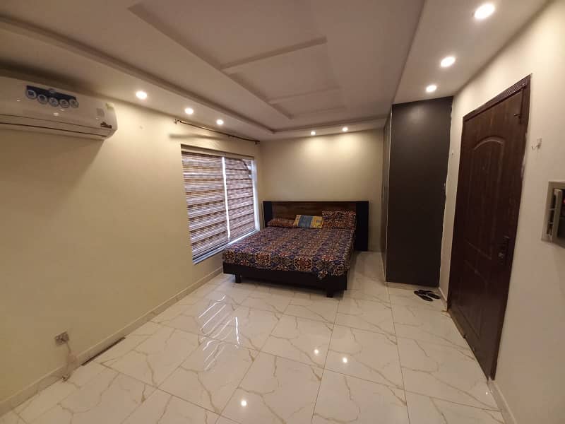Studio Furnished apartment is available for rent in Quaid block bahria town lahore. 1