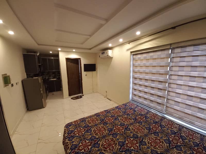Studio Furnished apartment is available for rent in Quaid block bahria town lahore. 2