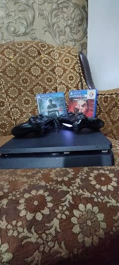 Ps4 Slim 500GB with dual controller, Tekken 7  and Uncharted 4