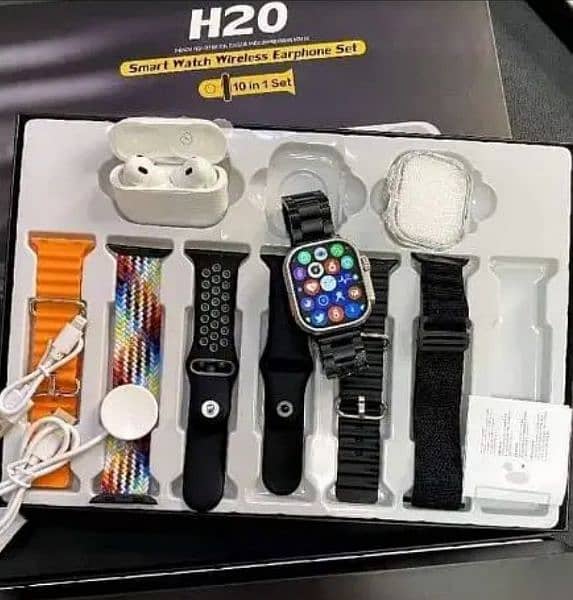 CRWON 8+1 ULTRA 2 SMART WATCH VERY HIGH QUALITY WITH AIRPODS 8 STRAPS 0