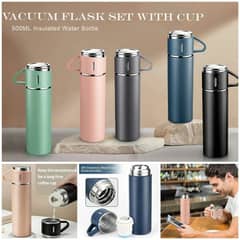 Stainless Steel Vacuum Flask Double Wall Thermos Set