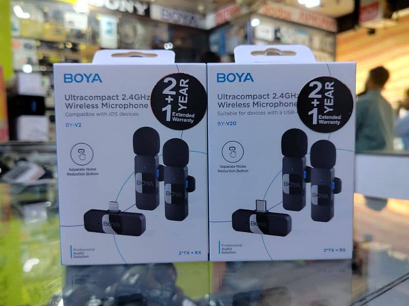 Boya Wireless Microphone | Original boya | V20/v2 For Type c or Iphone 5