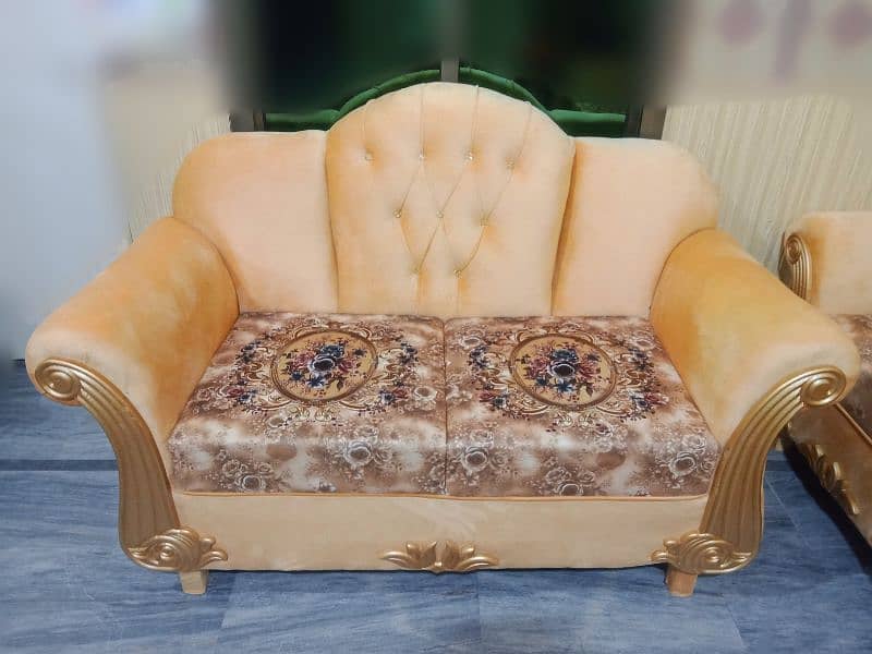 Sofa Set 6 Seater New Luxury King Size Velvet Fabric 0346-6252710 1