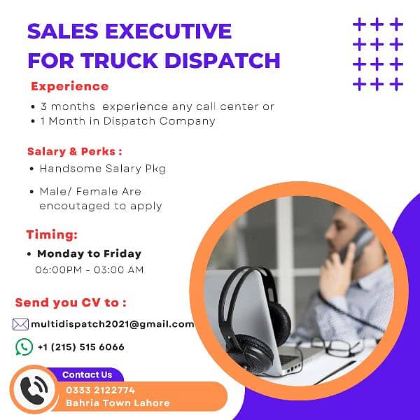 Sales Executive for USA Truck Dispatch 0