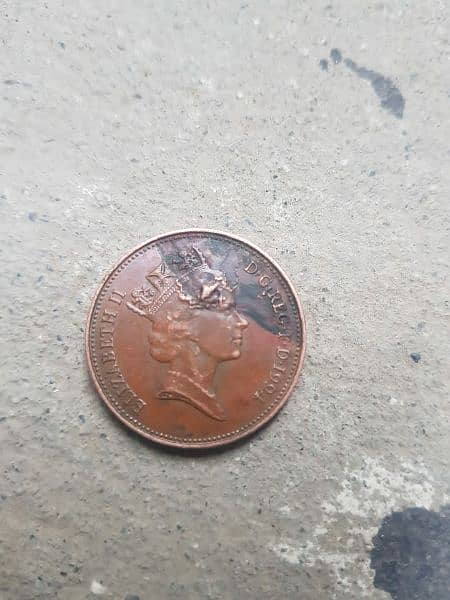 antique coins two pence 1