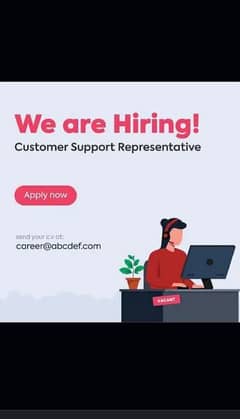 Hiring female staff for chat support executive