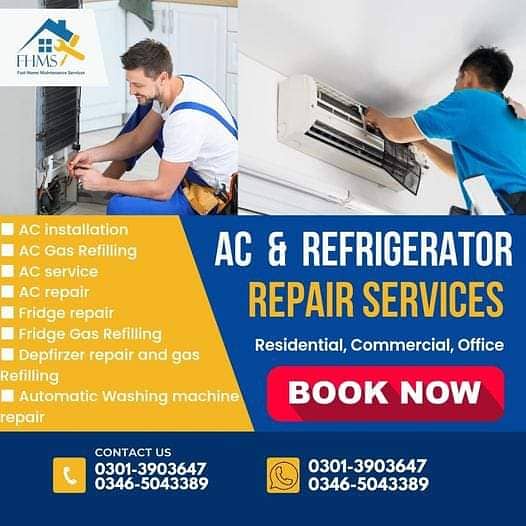 AC Services/AC Reparing/AC Fitting/AC installation/Gas Refilling 1