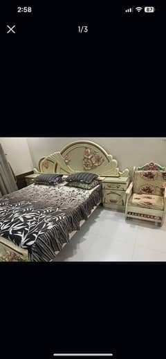 Furniture for sale good condition bed dressing Cupboad and divider