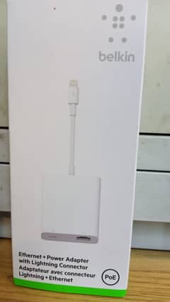 Apple Belkin Ethernet + Power Adapter with lightning Connector 0